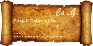 Csepi Gabriella névjegykártya