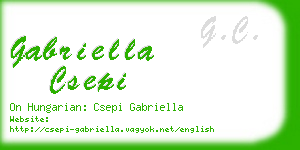 gabriella csepi business card